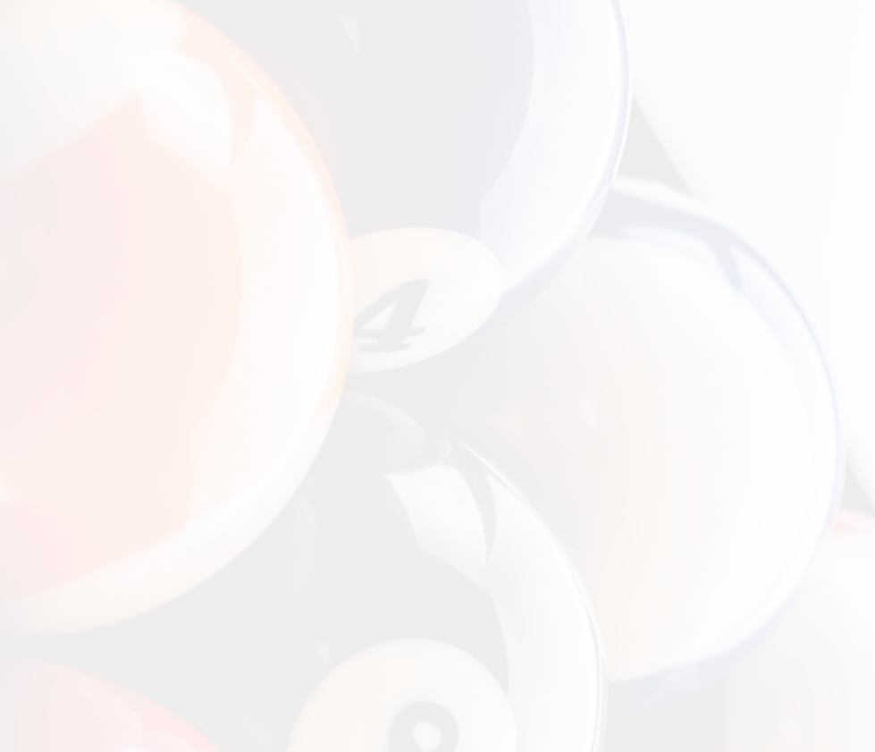 Close racked pool balls on a regulation billiard table